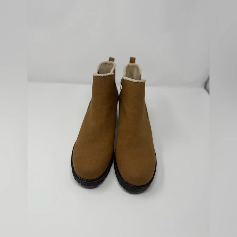 Baretraps Tan Fur Anklet Boots